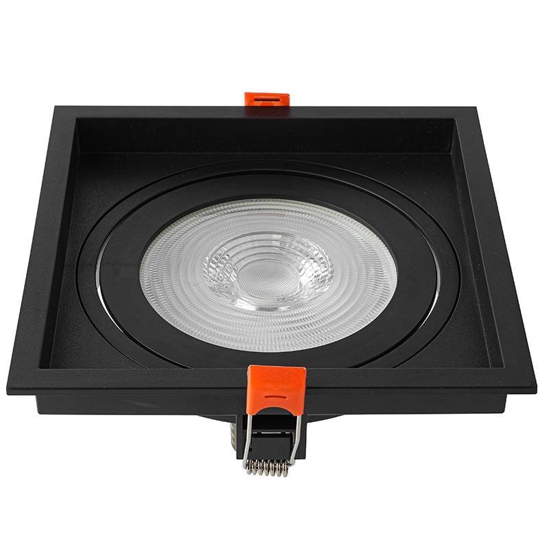 Spot Embutir Nordecor Loyo 1L PAR30 Preto 160x160x15mm 6833
