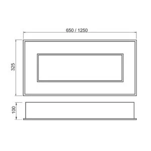 Embutido Usina Cherry Retangular 4L T8 1200mm 325X1260X100mm 4543/125