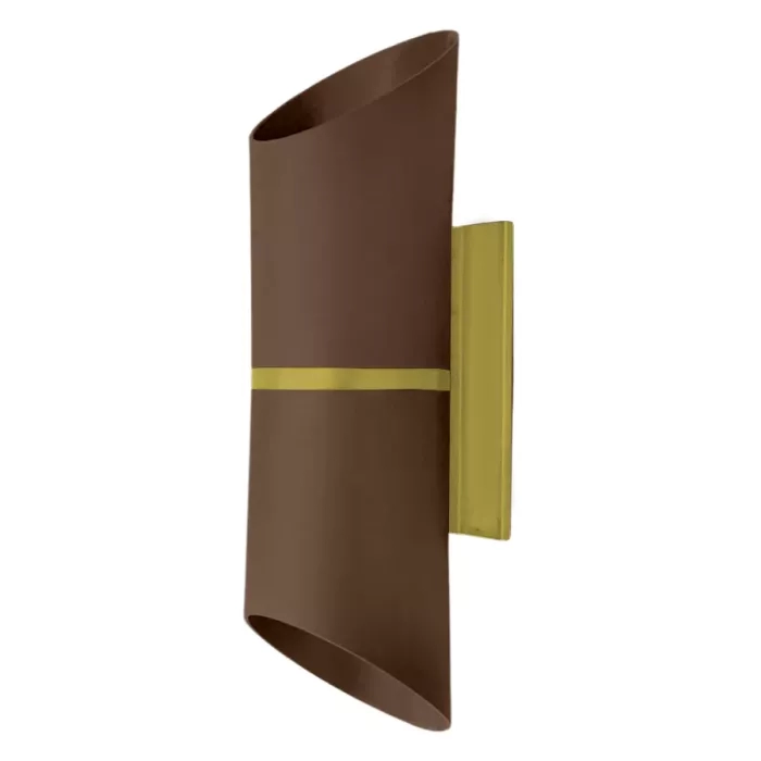 Arandela Moon Paris 2 Fachos Marrom com Ouro 2L MR16 (Dicróica) 135x85x70mm 1080939 