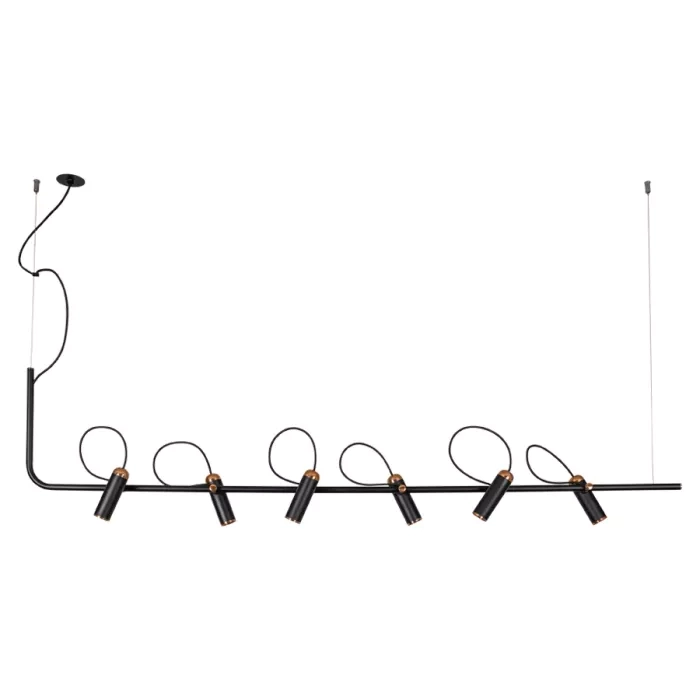 Pendente Usina Dallas por Leo Shehtman 6L MR16 1500X125X270mm 50085/6