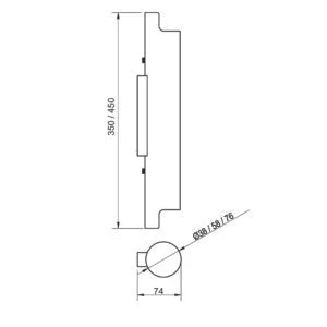 Arandela Usina Cana Canopla Centralizada 2L MR16 Ø58X450X74mm 5816/45