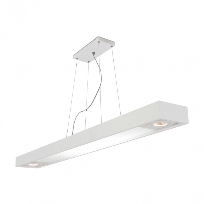 Pendente Usina Tropical Slim 4L T8 600mm + 2L Dicróica MR16 150X900X85mm 4716/90FDC