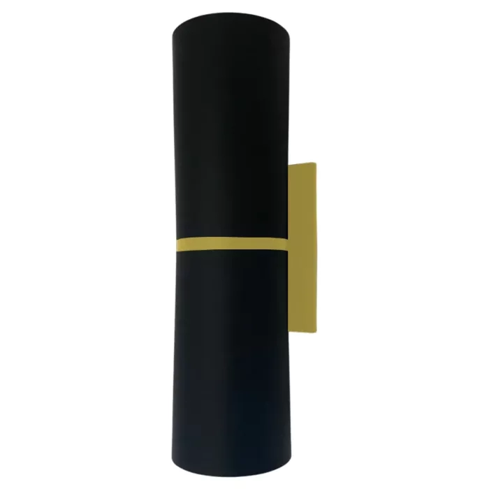 Arandela Moon Monaco 2 Fachos Preto com Ouro 2L MR16 (Dicróica) 135x85x70mm 1080930