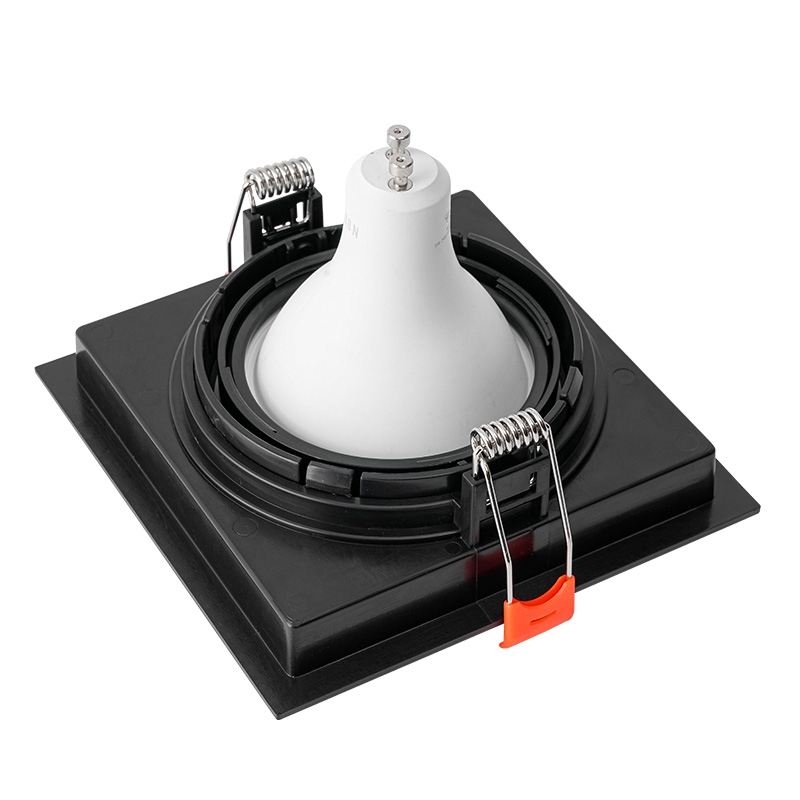 Spot Embutir Nordecor Loyo 1L AR70 Preto 120x120x15mm 6835