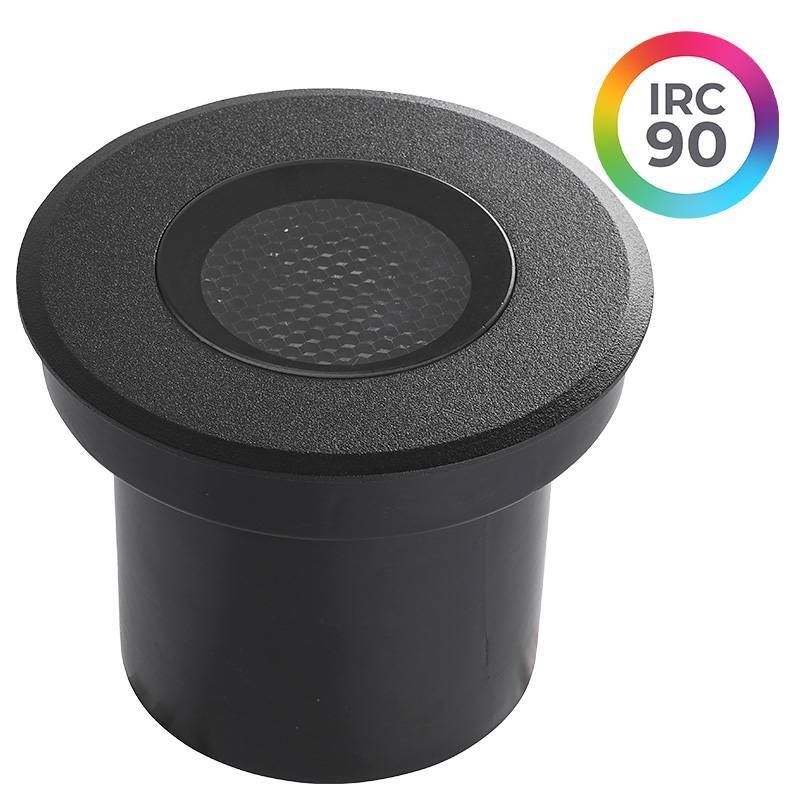 Embutido de Solo Nordecor Senf 10 watts 12° 2700K IP67 Preto Bivolt Ø103x85mm 6844