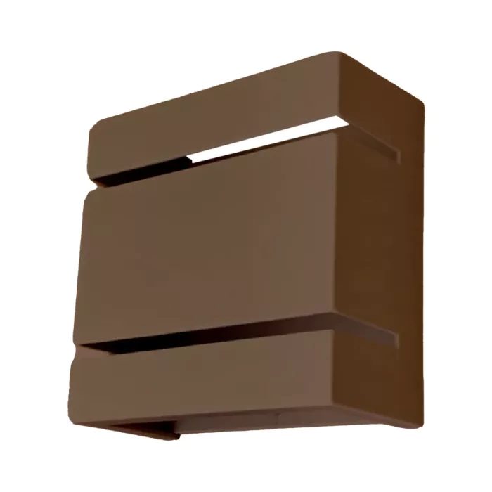 Arandela Moon Madrid Facho Duplo com Friso Marrom 1L G9 110x110x50mm 1080867