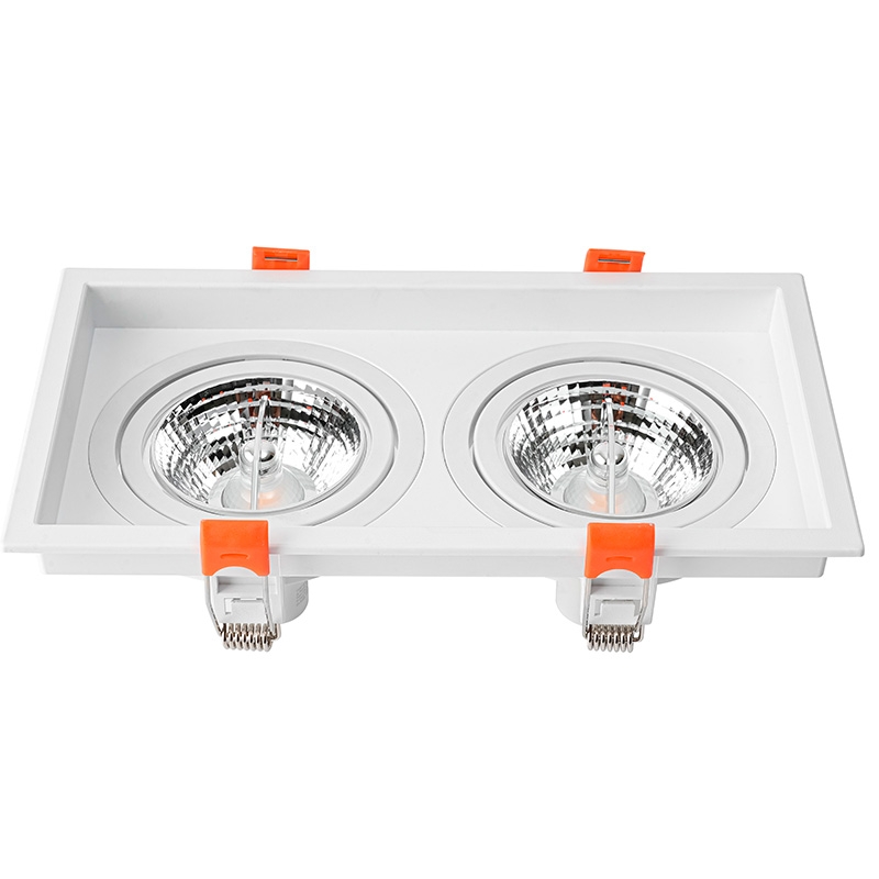 Spot Embutir Nordecor Loyo Duplo 2L AR70 Branco 218x120x15mm 6836