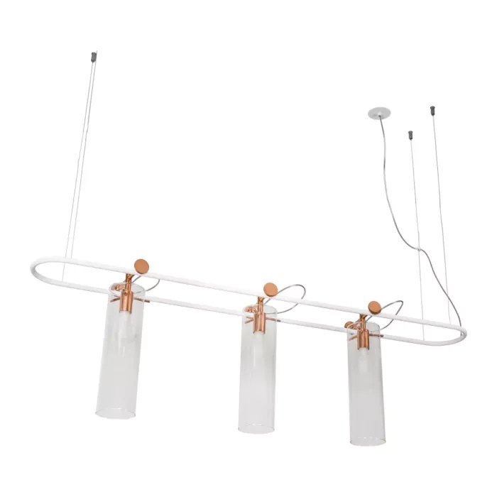 Pendente Usina Tibérias Horizontal por Leo Shehtman 3L G9 Ø165X1200X275mm 50105/3