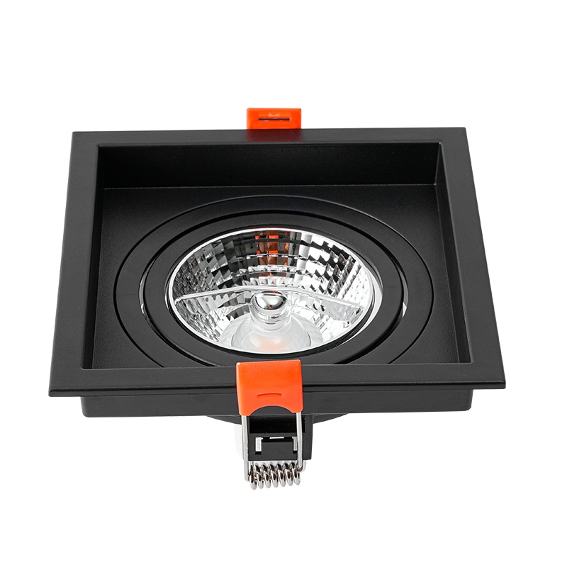 Spot Embutir Nordecor Loyo 1L AR70 Preto 120x120x15mm 6835