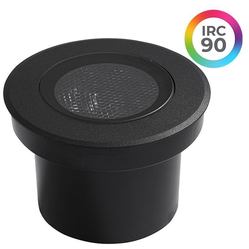 Embutido de Solo Nordecor Senf 15 watts 12° 2700K IP67 Preto Bivolt Ø125x90mm 6845