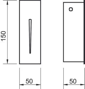 Balizador Usina Vix Parede 1L G9 50X150X55mm 6030/1