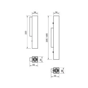 Arandela Usina Paper Canopla Descentralizada 1L MR16 58X220X74mm 5812/22