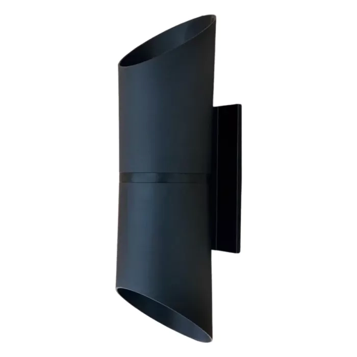 Arandela Moon Paris Chanfrada 2 Fachos Preto 2L MR16 (Dicróica) 260x80x72mm 1080933 