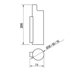 Arandela Usina Cana Canopla Descentralizada 1L MR11  Ø38X250X55mm 5815/20