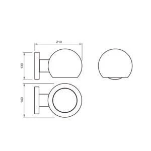 Arandela Usina Buriti 1L E27 Ø140X130X210mm 5808/1