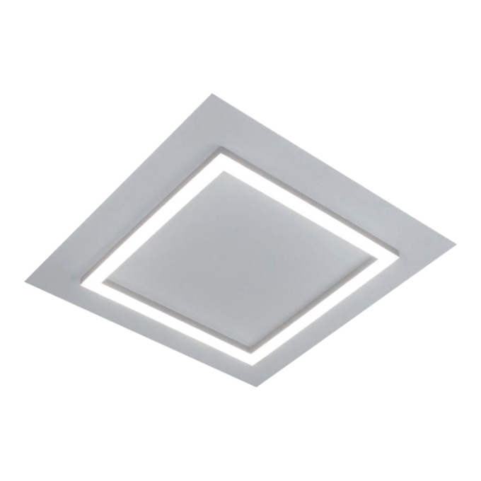 Plafon Usina LED Sharp Alumínio 112 watts Bivolt 580x580x45mm 19690/58LED3