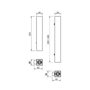 Arandela Usina Paper Sem Canopla 1L MR16 58X220X57mm 5813/22