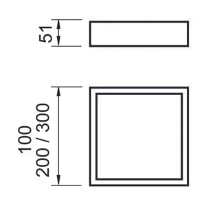 Arandela Usina Puch Quadrada 5 watts 2700K 200X200X51mm 5744/20