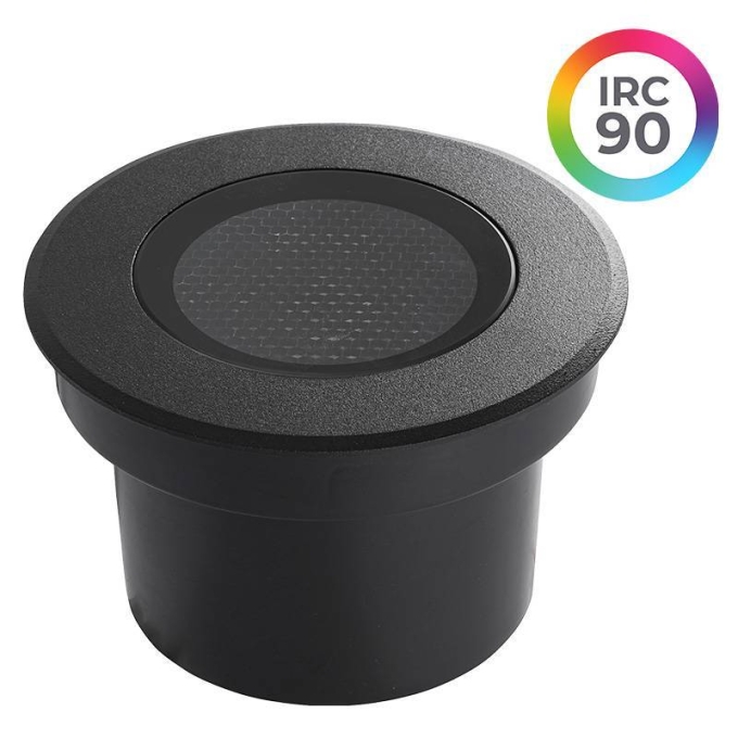 Embutido de Solo Nordecor Senf 20 watts 12° 2700K IP67 Preto Bivolt Ø133x100mm 6846