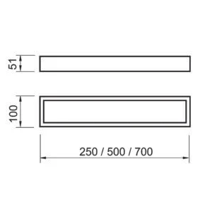 Arandela Usina Puch Retangular 5 watts 2700K 250X100X51mm 5745/25