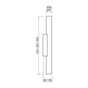 Arandela Usina Fini 2L MR16  Ø57X300X80mm 5806/2