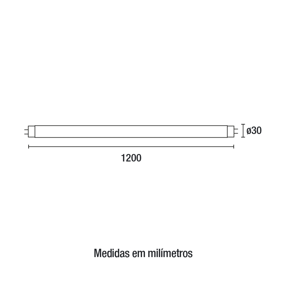 Lâmpada Blumenau Tubular Vidro 18 watts 4000K  1850 Lumens IP20 Ø30x1200mm 04187014
