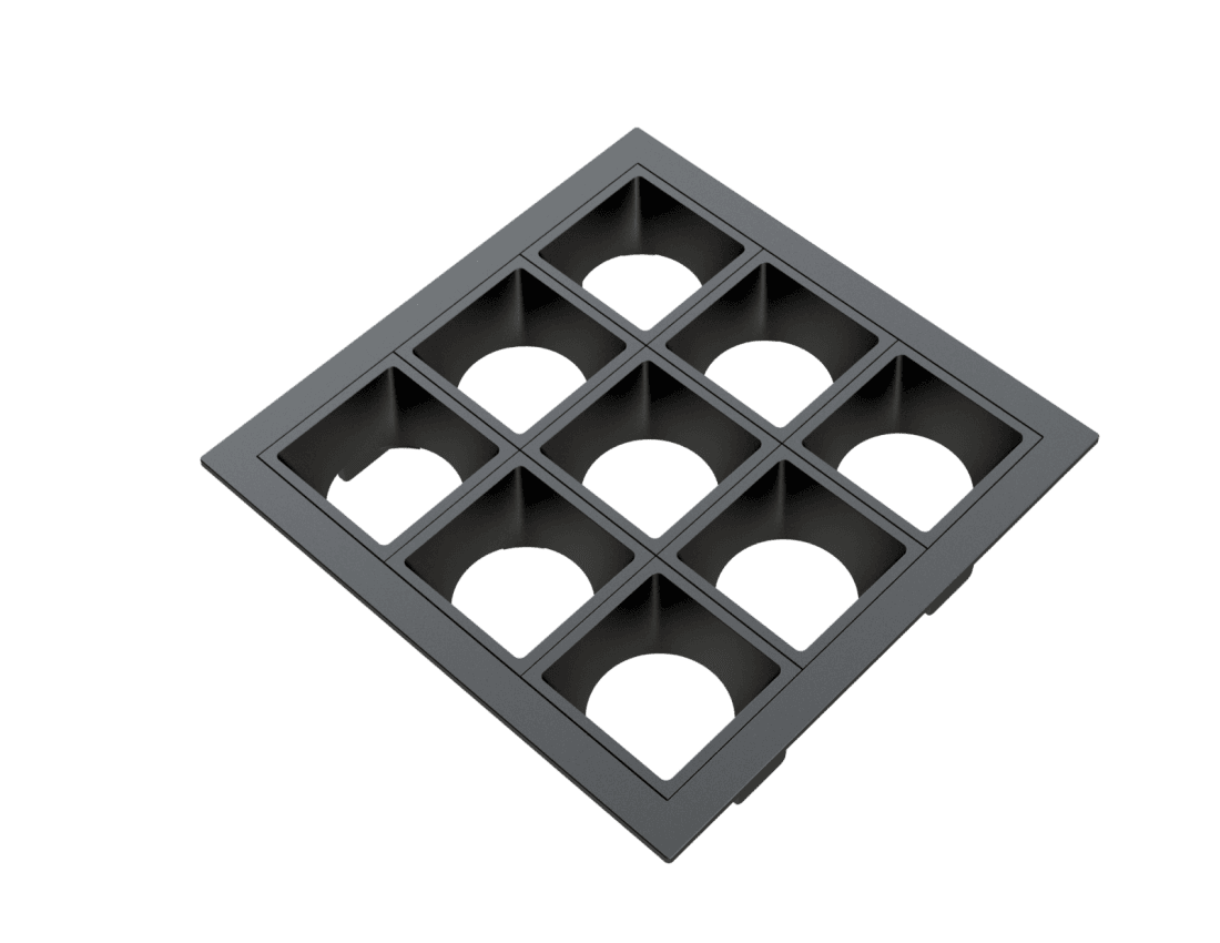 Embutido Fixo Moon Linea 9L Mini Dicróica Preto 130x130mm 1061529