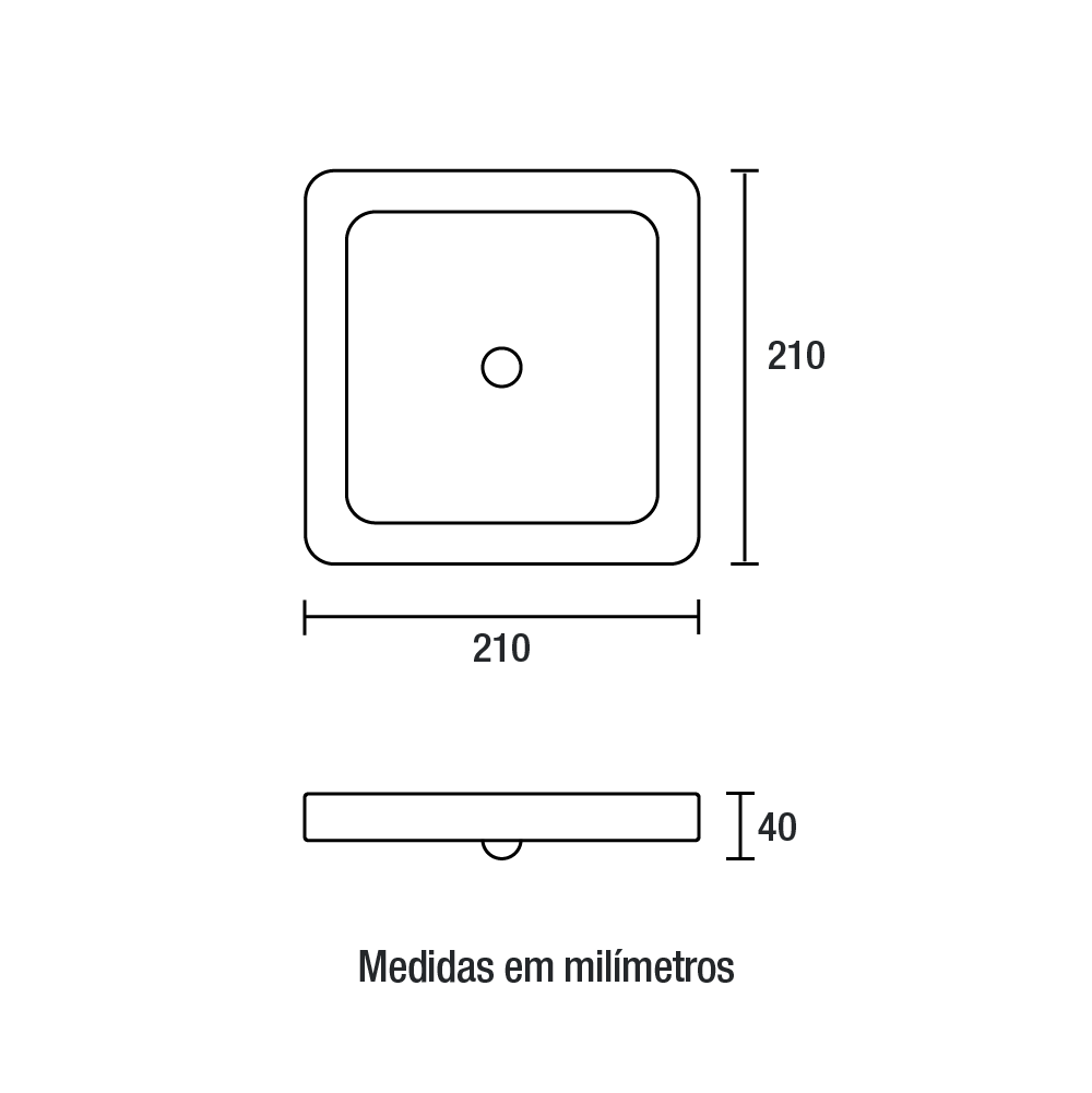 Painel Sobrepor Blumenau com Sensor 18 watts Branco 210x40x210mm Bivolt 80816004