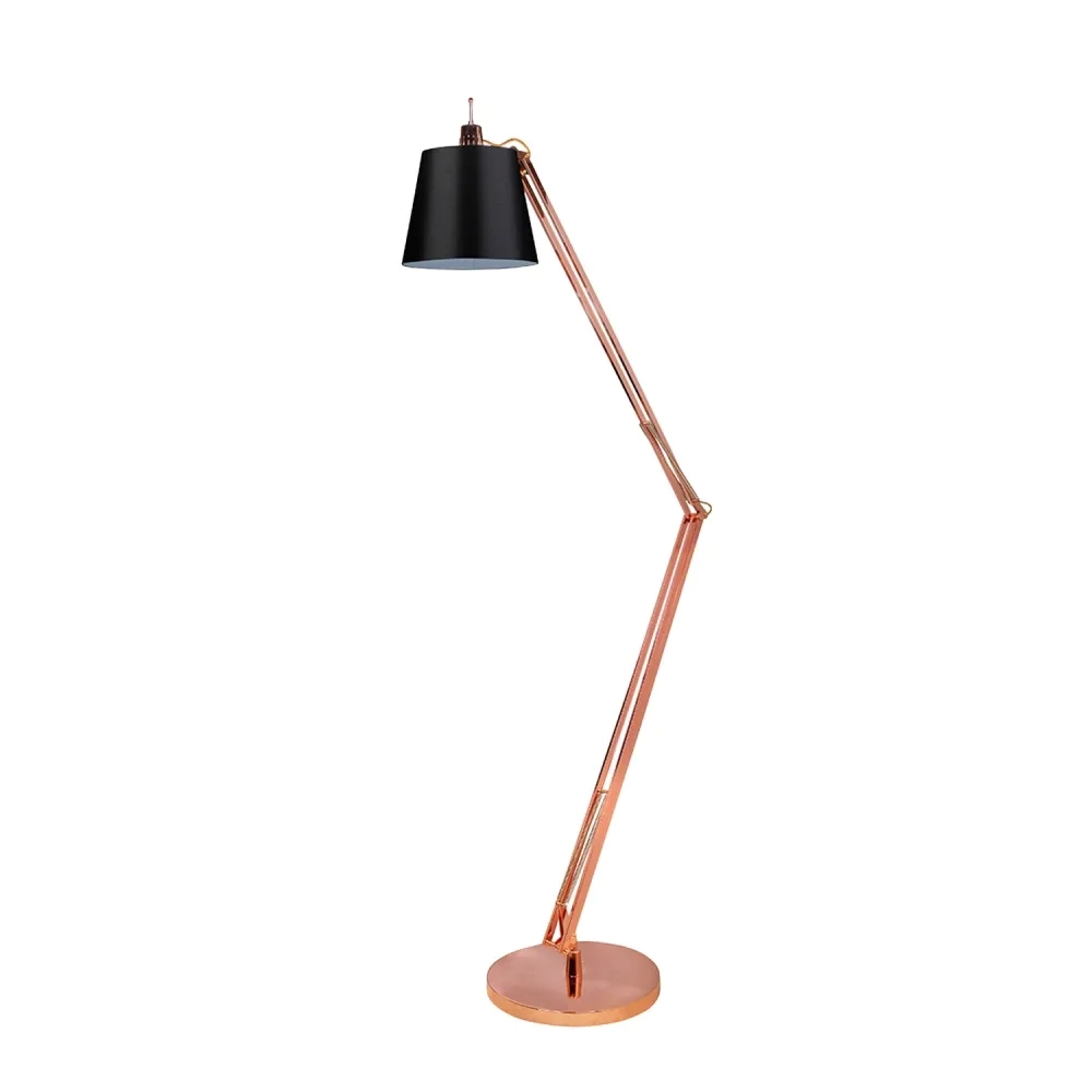 Luminária de Chão Bella Scope Cobre e Preto 1L E27 Ø400x2400mm HU4002A