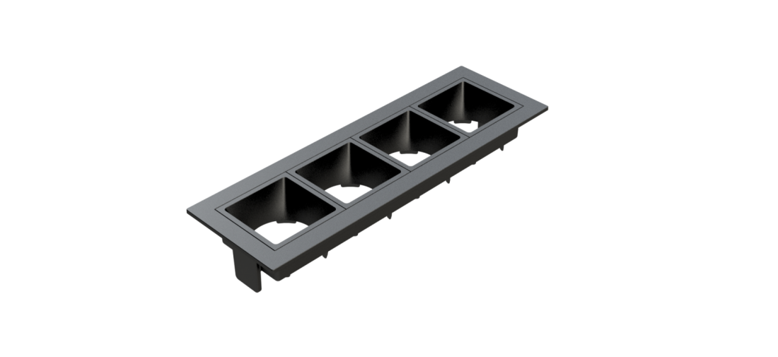 Embutido Fixo Moon Linea 4L Mini Dicróica Preto 166x55mm 1061523