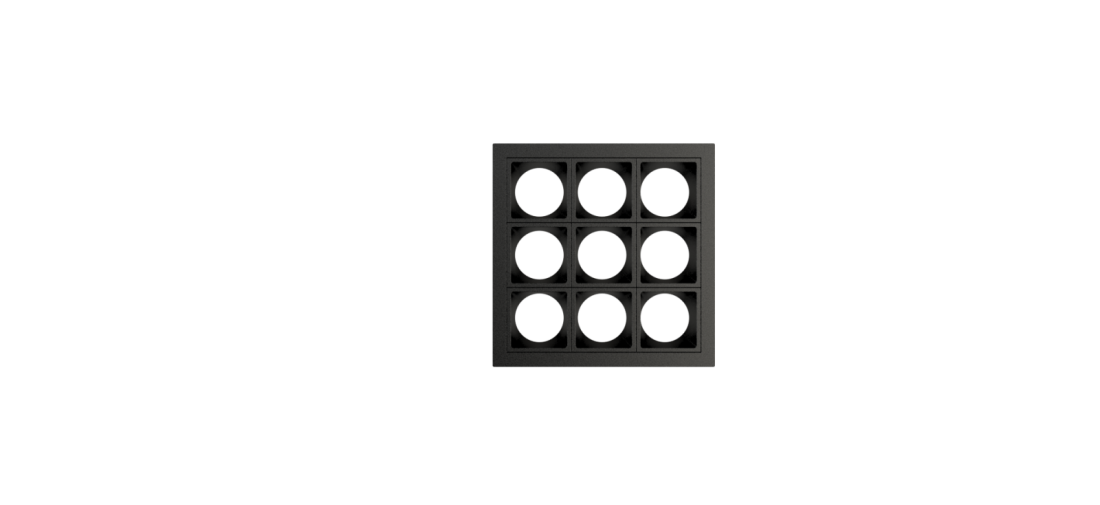 Embutido Fixo Moon Linea 9L Mini Dicróica Preto 130x130mm 1061529