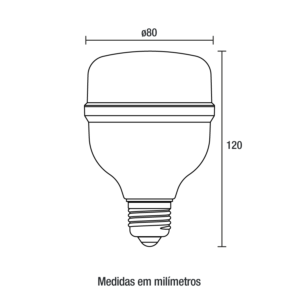 Lâmpada Blumenau Bulbo 40 watts 3000K IP20 Ø80x120mm 03407013
