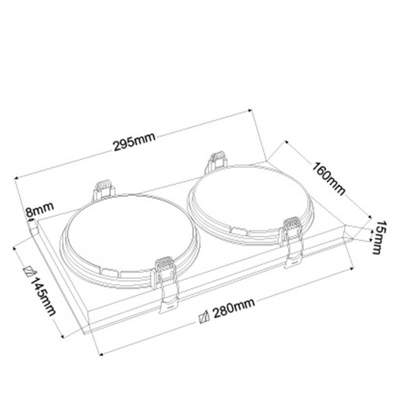 Spot Embutir Nordecor Loyo 2L PAR30 Branco 295x160x15mm 6928