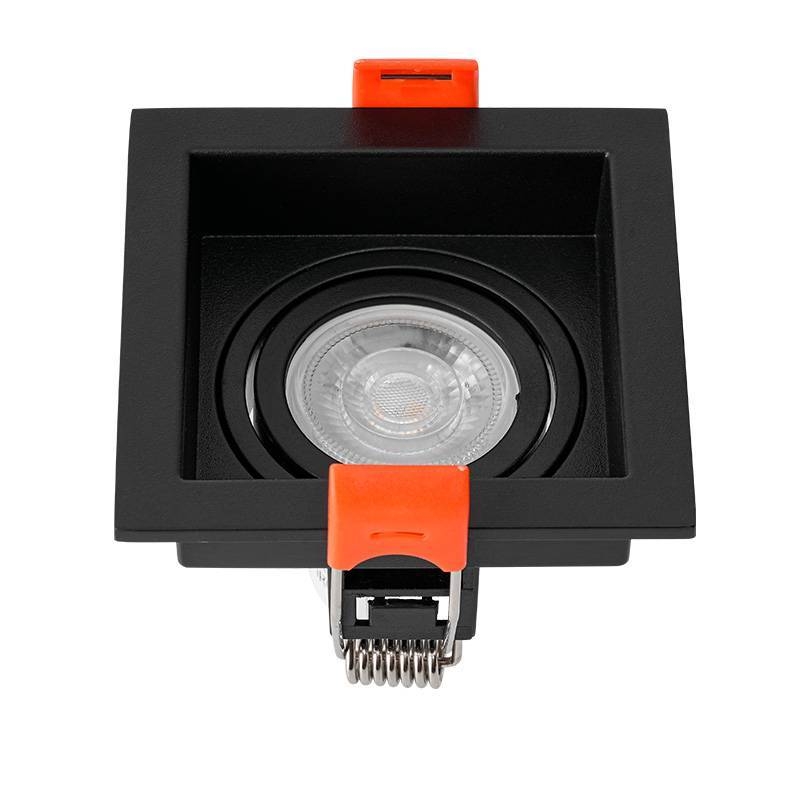 Spot Embutir Nordecor Loyo 1L Mini Dicroica MR11 Preto 72x72x15mm 6819
