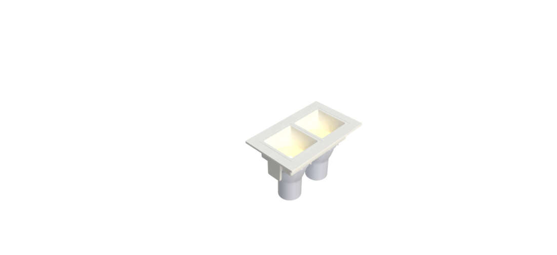Embutido Fixo Moon Linea 2L Mini Dicróica Branco 92x55mm 1061516