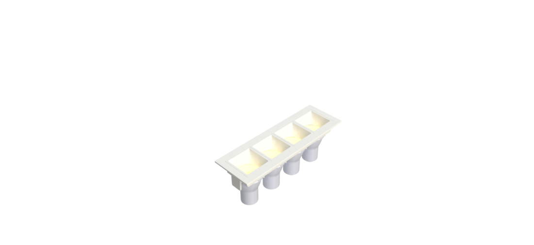 Embutido Fixo Moon Linea 4L Mini Dicróica Branco 166x55mm 1061522