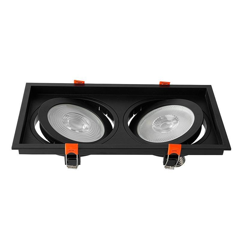 Spot Embutir Nordecor Loyo 2L PAR30 Preto 295x160x15mm 6929