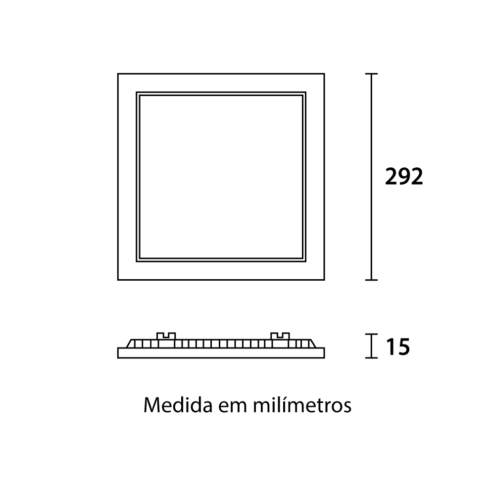 Painel Embutir Blumenau Quadrado Tech 24 watts 4100K 292x292x15mm 80464104