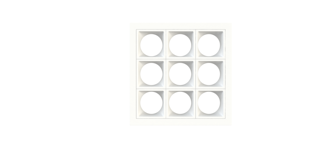 Embutido Fixo Moon Linea 9L Mini Dicróica Branco 130x130mm 10615298