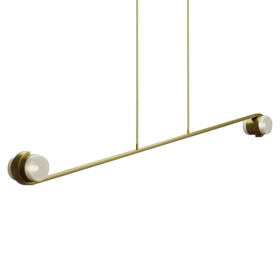 Pendente Usina Bello Curva Superior/Inferior 28 watts 4000K 1400X100X210mm 52090 By Tiago Curioni
