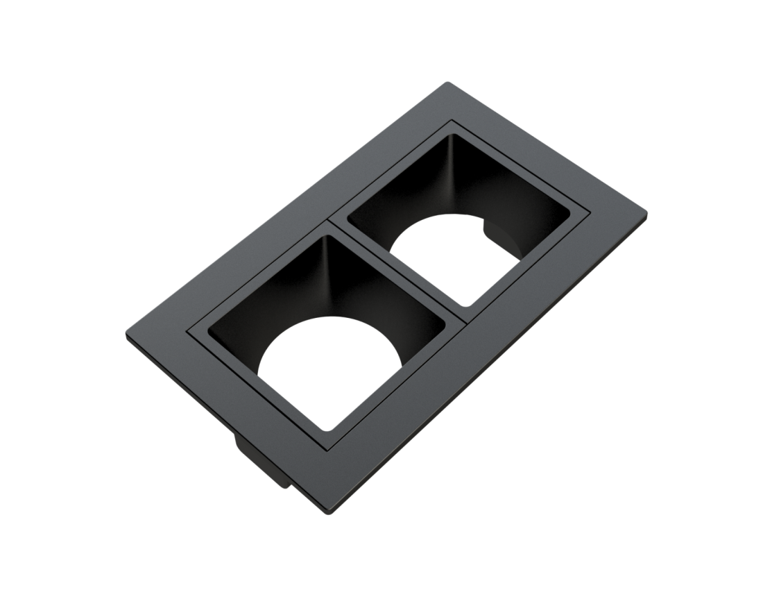 Embutido Fixo Moon Linea 2L Mini Dicróica Preto 92x55mm 1061517