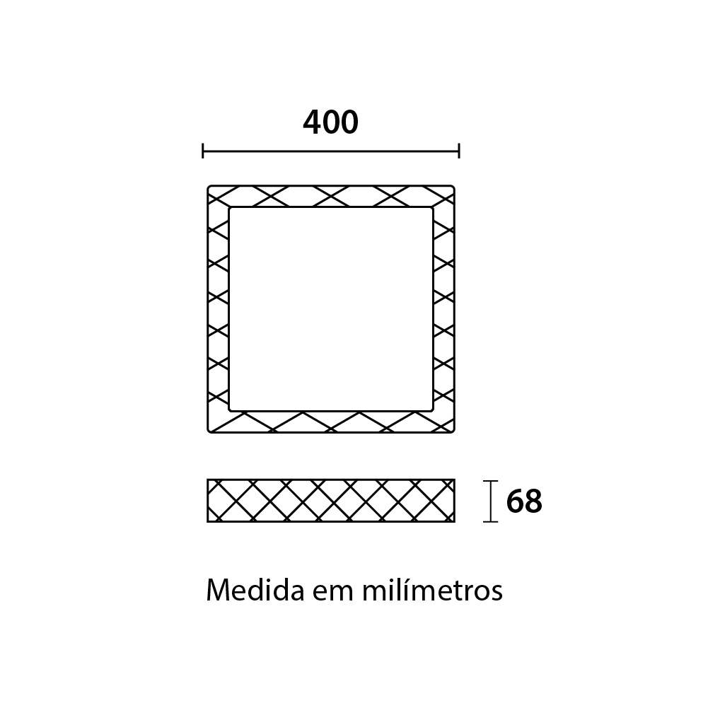 Plafon Blumenau Shine Pontilhado 24 watts Temperatura Ajustável 3000K e 6500K 400x400mm 87220000

