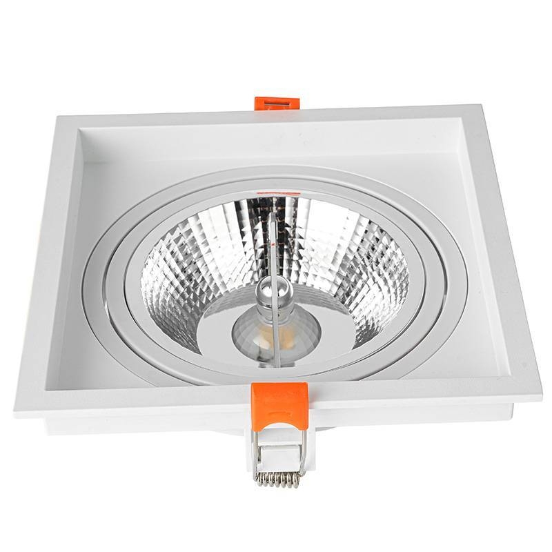 Spot Embutir Nordecor Loyo 1L AR111 Branco 160x160x15mm 6840