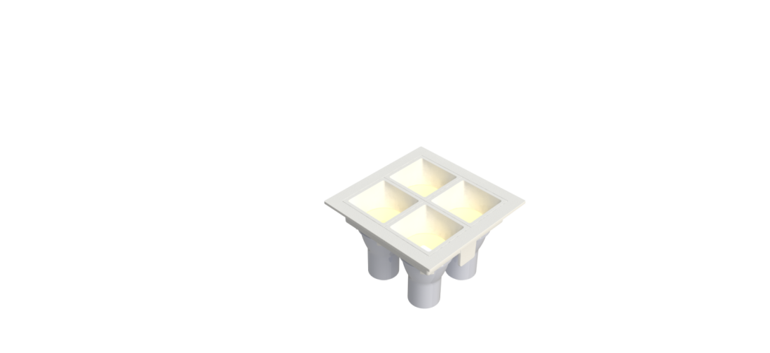 Embutido Fixo Moon Linea 4L Mini Dicróica Branco 92x92mm 1061525