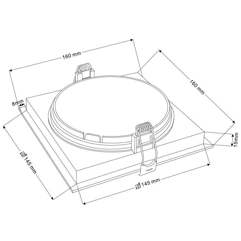 Spot Embutir Nordecor Loyo 1L PAR30 Branco 160x160x15mm 6832