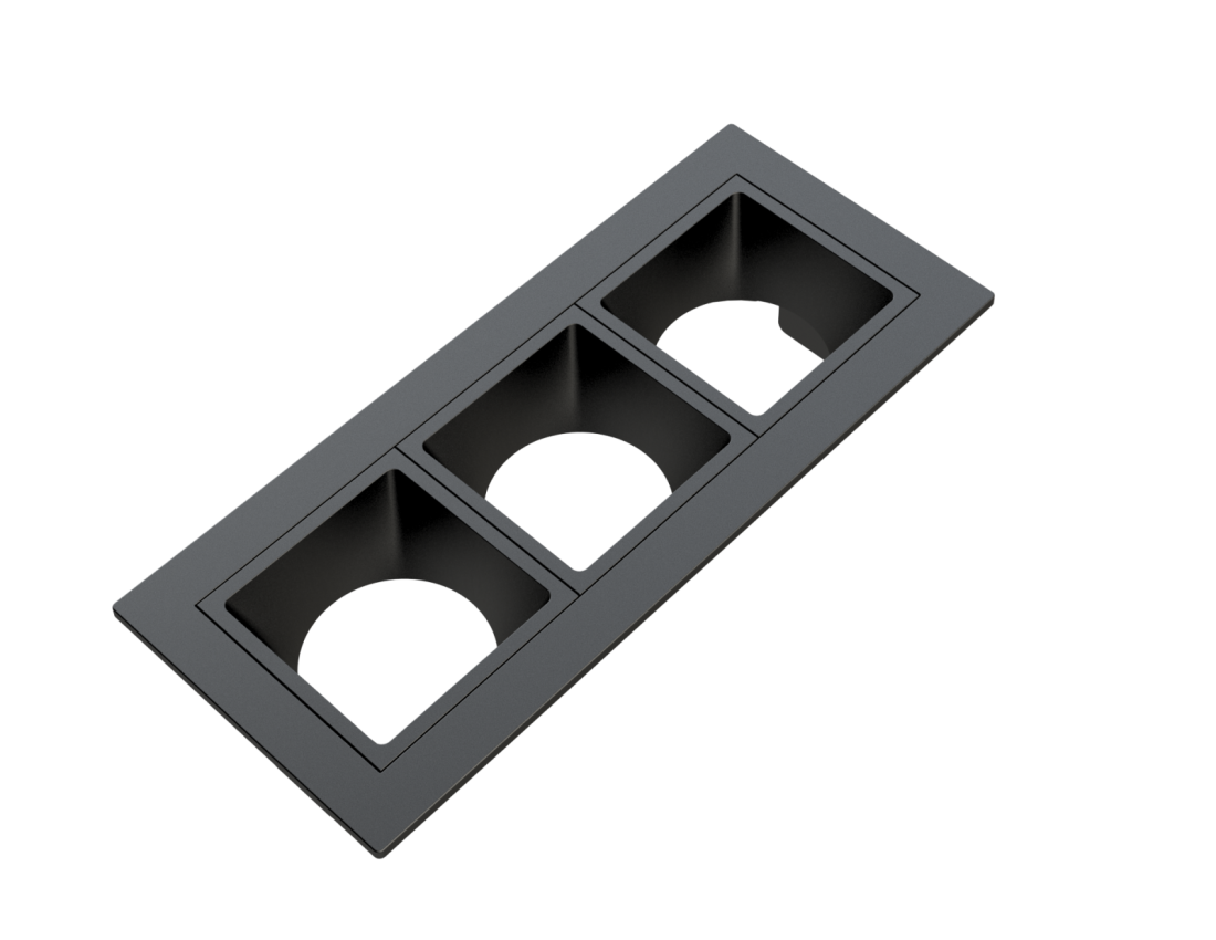 Embutido Fixo Moon Linea 3L Mini Dicróica Preto 130x55mm 1061520
