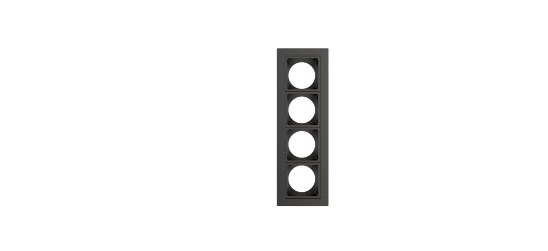 Embutido Fixo Moon Linea 4L Mini Dicróica Preto 166x55mm 1061523