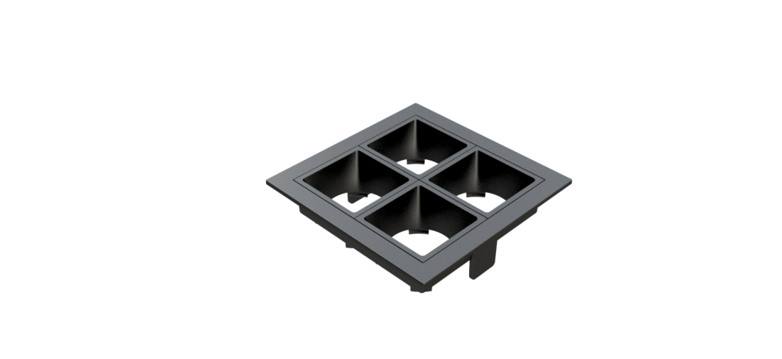 Embutido Fixo Moon Linea 4L Mini Dicróica Preto 92x92mm 1061526