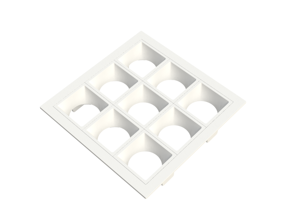 Embutido Fixo Moon Linea 9L Mini Dicróica Branco 130x130mm 10615298
