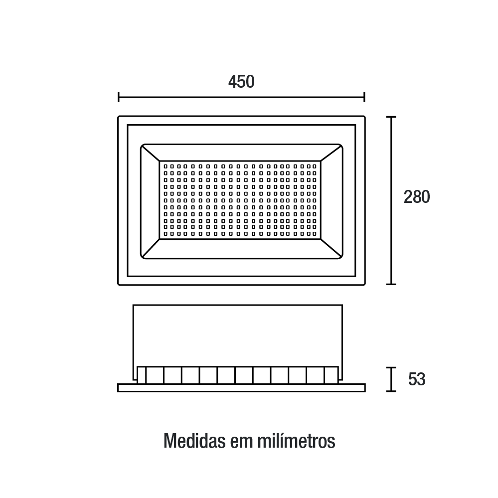 Refletor Led Blumenau PRO 400 watts 6500K IP66 Alumínio Bivolt 79400600